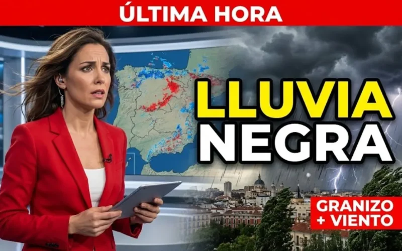 Llega la lluvia negra más intensa de febrero: habrá fuertes ráfagas de viento y posible caída de granizo en estas zonas